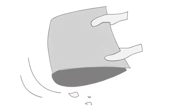 Ilustracja przedstawiająca wytrzepywanie dywanu anime w celu jego wyczyszczenia