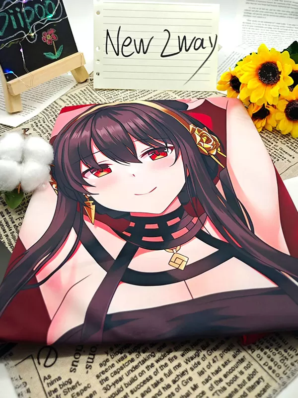 Pełny widok niestandardowej nowej poszewki na poduszkę dakimakura 2WAY firmy Diipoo