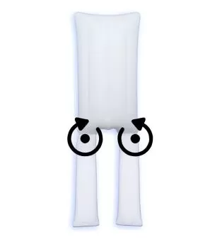 Structure illustration of the Split-Leg Straight Leg Inflatable Inner Core