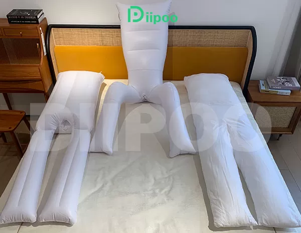 Full view showcasing the overall appearance of a Diipoo custom split-leg pillowcase
