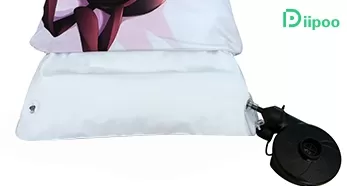 Inflatable core usage step 3: Continue inflating or filling with water to desired firmness