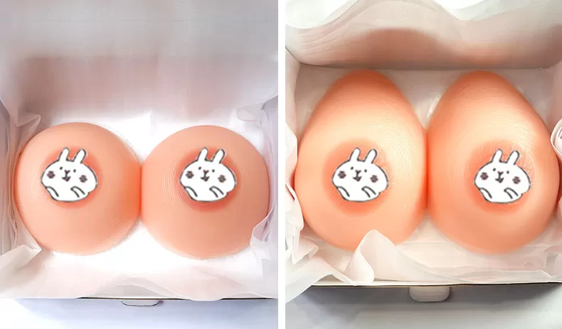 Runde und tropfenförmige Silikon-Brusteinlagen für Diipoo 3D-Kissen mit Klettverschluss auf der Rückseite