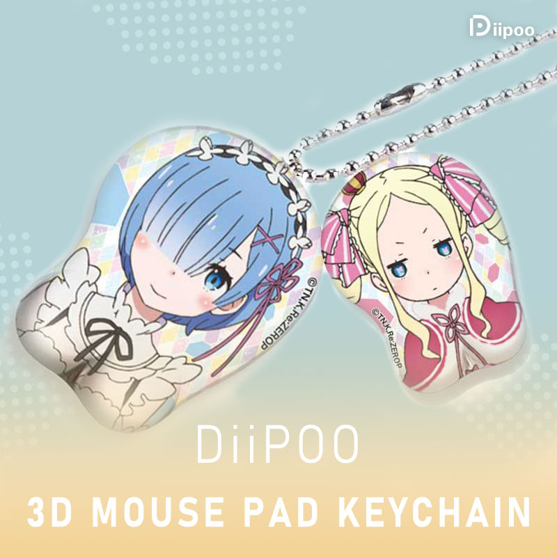 Custom 3D Mouse Pad Keychain | Personalized Mini Pad Charm - Diipoo
