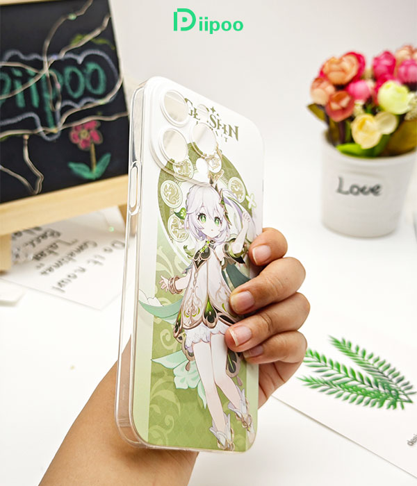 Etui Diipoo Thin Transparent Soft na telefon, pokazujące oryginalny kolor telefonu